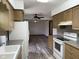 Well-maintained kitchen showcasing ample counter space and storage at 5209 S Bancroft St, Indianapolis, IN 46237