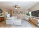 Cozy living room with modern furniture, stylish decor, and an open concept design at 6328 Dusty Laurel Dr, Whitestown, IN 46075