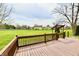 Beautiful wood deck with railing overlooking the expansive lawn and backyard at 6591 Rushing, Noblesville, IN 46062