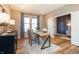 Cozy home office with a modern desk, stylish decor, and wood-look floors at 7076 Portico Ln, McCordsville, IN 46055