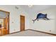 This bedroom is spacious with neutral paint and light colored carpet at 7113 Lakeside Woods Dr, Indianapolis, IN 46278