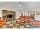 Comfortable living room with an eclectic furniture style and abundant space at 7113 Lakeside Woods Dr, Indianapolis, IN 46278