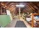 Spacious attic with exposed wooden beams, offering ample storage or renovation potential at 840 Cottage Ave, Indianapolis, IN 46203