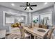 Open dining space perfect for entertaining and Gathering meals, with a view to the living area at 936 N Oxford St, Indianapolis, IN 46201