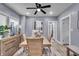 Dining room with a large table, modern decor, and ample natural light at 936 N Oxford St, Indianapolis, IN 46201