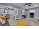Open-concept living space with seamless flow between the living room and dining area at 936 N Oxford St, Indianapolis, IN 46201