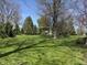 Beautiful backyard with a large green area surrounded by several trees in a well-maintained lawn at 10404 Trillium Ct, Noblesville, IN 46060