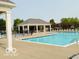 Community pool with lounge chairs, gazebo, and recreational area for residents to enjoy at 11648 Stickney Ct, Fishers, IN 46037