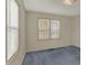 A bedroom featuring two windows, blue carpet, and light-colored walls at 1194 S Faculty Dr, Indianapolis, IN 46241