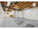 Unfinished basement with concrete floors and open ceiling, providing a blank canvas for your vision at 12907 Shiraz Ln, Fishers, IN 46037
