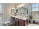 Bright main bathroom with a spacious vanity, modern fixtures, and stylish decor at 14910 Declaration Dr, Westfield, IN 46074