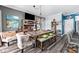 Dining room with stylish decor and a TV for entertainment at 17302 Graley Pl, Westfield, IN 46074