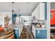 Modern kitchen with white cabinets and a large island at 17302 Graley Pl, Westfield, IN 46074