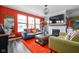 Bright and spacious living room with a fireplace and large windows at 17302 Graley Pl, Westfield, IN 46074
