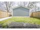 A view of the backyard featuring a newly constructed fence at 1921 Union St, Indianapolis, IN 46225