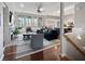 Inviting living room featuring a fireplace, plush seating, and ample natural light at 1995 Brookfield Ct, Columbus, IN 47201