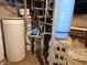 Basement featuring the water pump and holding tanks at 212 W Burnside Ave, Fairland, IN 46126
