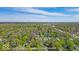Wide aerial shot displaying a verdant neighborhood with many trees under a partly cloudy blue sky at 2204 Pamela Dr, Indianapolis, IN 46220