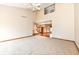 Large living room with a fireplace, high ceilings and open floor plan at 2446 Quiet Way, Indianapolis, IN 46239
