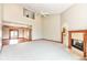 Spacious living room with fireplace and high ceilings at 2446 Quiet Way, Indianapolis, IN 46239