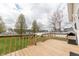 View from backyard deck showcasing the home's lot and neighborhood at 282 N Mapleton St, Columbus, IN 47201