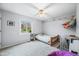 Bright bedroom with a large window and light walls with a whimsical hammock at 3331 Daniel St, Mooresville, IN 46158