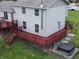 Features a large, well-maintained back deck, ideal for entertaining or relaxing outdoors at 3703 E Gore St, Columbus, IN 47201