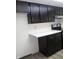 Practical kitchen featuring black cabinetry and a white countertop at 3744 Tudor Park Dr # 2, Indianapolis, IN 46235