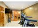 Finished workout room featuring a sauna, treadmill, and mounted television at 4052 Diamond Row, Greenwood, IN 46143