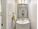 The bathroom features a clean design with vanity, mirror, and well-lit space at 43 Dominion Dr, Zionsville, IN 46077