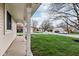 View of the neighborhood and green lawns from the front porch at 43 Dominion Dr, Zionsville, IN 46077