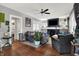 Spacious living room with hardwood floors and a stylish decor at 433 Eastern Ave, Indianapolis, IN 46201
