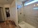 Modern shower with tiled walls and glass enclosure, offering a luxurious bathing experience at 4810 Oak Hl Dr, Lebanon, IN 46052