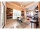 Breakfast nook featuring a table and chairs with adjacent access to a living room at 6081 Boulder Ct, Columbus, IN 47201