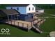 Multi-level deck with a covered pavilion, integrated planters, and railing, perfect for outdoor living at 6454 Dean Rd, Indianapolis, IN 46220
