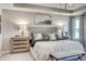 This is a beautiful main bedroom that is spacious and has stylish decor at 7331 Deerberg Dr, Indianapolis, IN 46259