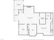 Basement floor plan detailing a finished basement, gym, bedroom, and utility area at 7424 Campfire Run, Indianapolis, IN 46236