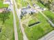 Aerial view of a home with a fenced backyard at 7748 S State Road 39, Clayton, IN 46118