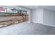 Hallway with grey carpet featuring colorful stained glass windows at 7748 S State Road 39, Clayton, IN 46118