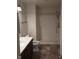 Bathroom featuring single sink vanity and stand up shower at 8106 Captain Dr, Avon, IN 46123