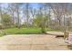 Multi-level deck with lighting features views of large green backyard and mature trees at 8715 Kensington Dr, Noblesville, IN 46060