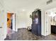 Inviting entryway featuring stylish flooring, a decorative cabinet, and access to the bathroom and other rooms at 950 Redwood Dr, Franklin, IN 46131