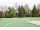 Outdoor basketball court provides space for sports and recreation within a green, wooded area at 10235 Normandy Way, Fishers, IN 46040