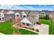 Beautiful two-story home with a well-maintained lawn and a cozy front porch at 10235 Normandy Way, Fishers, IN 46040
