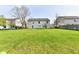 Spacious backyard featuring a well-kept lawn and a view of neighboring houses at 13858 Meadow Lake Dr, Fishers, IN 46038