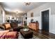 Spacious living room featuring hardwood floors and an open floor plan at 1626 S Delaware St, Indianapolis, IN 46225