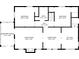 Floor plan of home showing layout of bedrooms, bathroom, living, dining, and kitchen areas at 1917 W 58Th St, Indianapolis, IN 46228