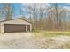 Exterior shot of detached two-car garage with gravel driveway at 2088 Brandywine Ln, Martinsville, IN 46151