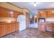 Well-lit kitchen offering ample storage and classic white appliances at 2088 Brandywine Ln, Martinsville, IN 46151