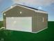 Spacious detached garage with white overhead door offering ample space for vehicles and storage at 2352 Stuart St, Indianapolis, IN 46218